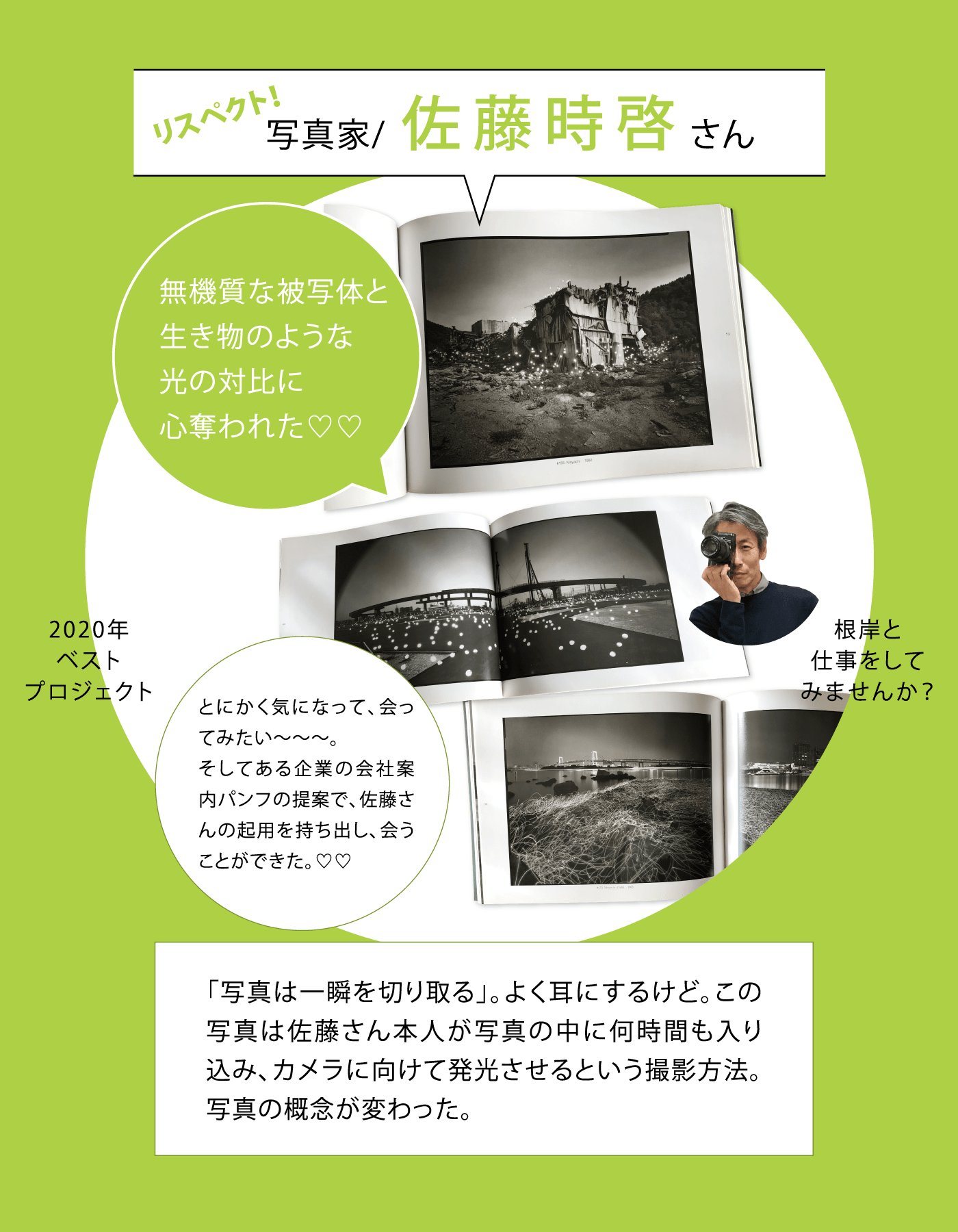リスペクト！写真家/佐藤時啓さん